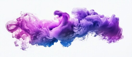 Ink In Water Acrylic Paint Abstract Background Cloud Of Silky Ink In Water On White Isolated Background Ink Drop In Water Purple Ink Splash