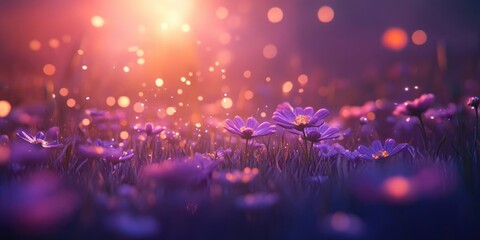 Wildflowers blossoming in springtime, Springtime wildflowers in bloom