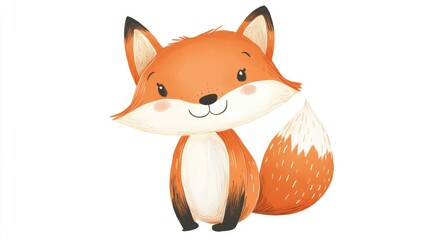 Obraz premium Hand drawn illustration of a charming animal character with playful features showcasing creativity and artistic flair Perfect for children s books or whimsical designs