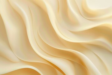 Fototapeta premium Abstract Wavy Pattern of Smooth, Cream-Colored Fabric