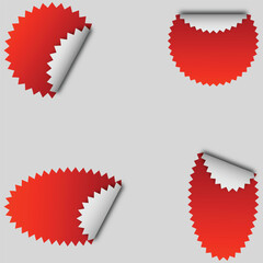 Red Stickers Set