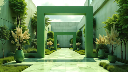 An Impressive Architectural Marvel: A Large Building with an Eco-Friendly Green Design