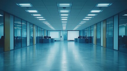 Fototapeta premium Modern office space with a minimalist design.