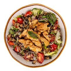Vibrant bowl of grilled chicken salad