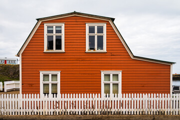 cityscape of the city of Stykkisholmur, Snaefellness Peninsula, Iceland