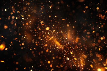 Fototapeta premium Fire sparks isolated on black background