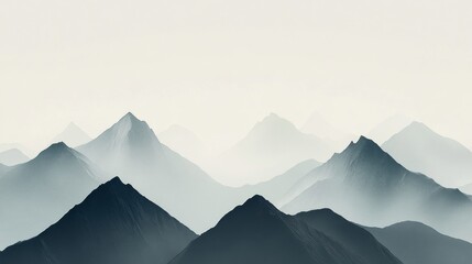 Gray background with a smooth mountain silhouette.