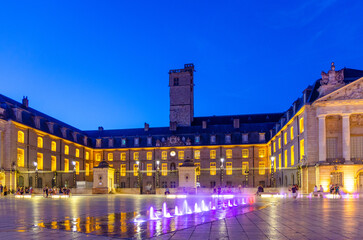 Palace of the Dukes and Estates of Burgundy Bourgogne Palais with Tour Philippe le Bon tower on...