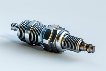 Spark plug for cars with a gasoline engine on an isolated white background