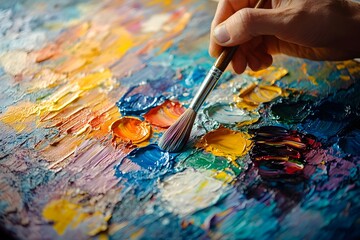Fototapeta premium Artistic expression and creativity in painting