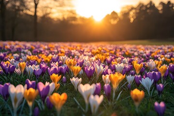 Obraz premium Sunny spring flowers in bloom