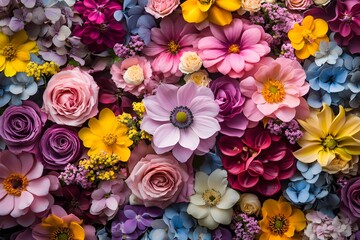 Fototapeta premium Colorful floral background