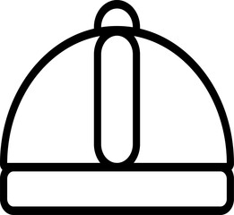 new happy chinese icon chinese hat with line icon