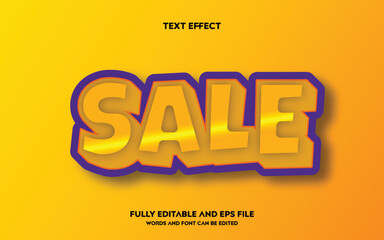 Sale 3d editable text style effect