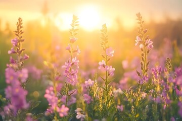 Soft floral sunset