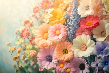 Colorful flower bouquet display