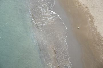 waves on the beach in Napoli
