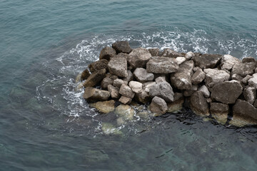 rocks and sea