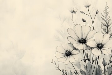 Naklejka premium Wild flowers illustrations