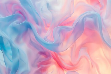 Fototapeta premium abstract background with smooth lines in pink and blue colors, 3d illustration