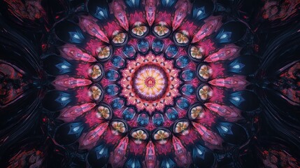 Obraz premium Fantasy 3D kaleidoscope illustration