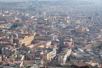 aerial view of the city of Naples