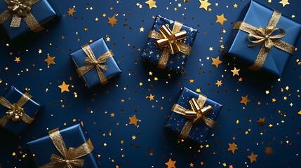 Festive Christmas Decorations and Glowing Lights in a Winter Wonderland