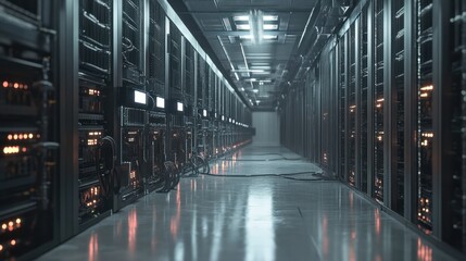 Bitcoin Mining Graphic Cards - Industrial Warehouse