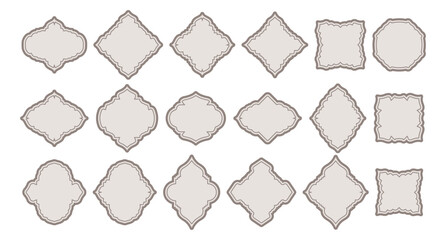 Retro Label or Emblem Set for Alcohol Bottles, Hipster Border or Frame Elements