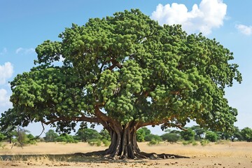 Fototapeta premium African baobab tree in Serengeti National Park, Tanzania