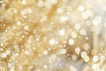 Abstract Golden Bokeh Background with Scattered Glitter