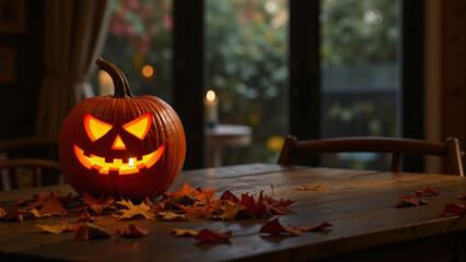 Halloween pumpkin jack o lantern