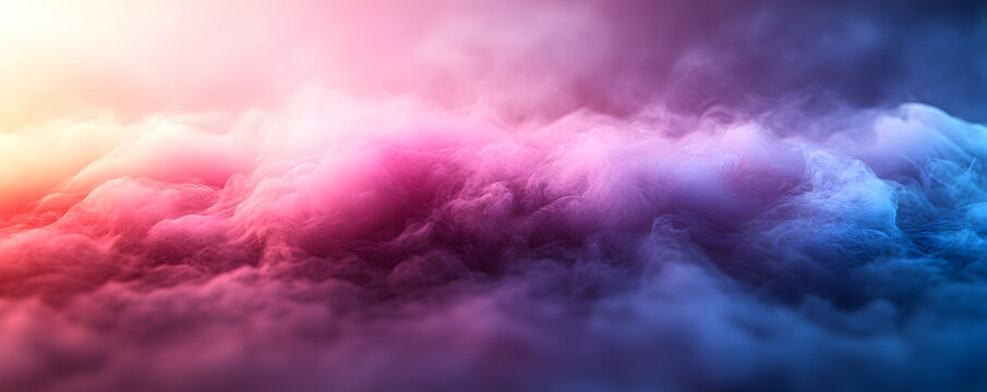 Abstract Minimalist Gradient Background - Soft Pink and Blue Gradient Fade Banner