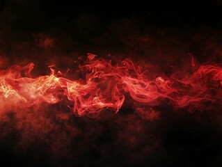 Fototapeta premium Red smoke on black background. Abstract red smoke on black background.