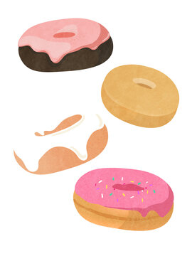 Floating Donuts illustration