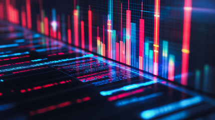 Abstract business  and charts and graphs with statistics to innovative analyze business potential and forecast future development of companies growth