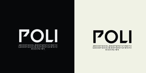 Fototapeta premium Elegant Modern Serif Alphabet Font Set Minimalist Futuristic Classic Lettering Design
