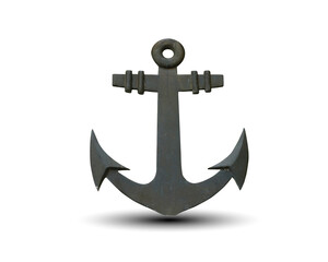 metal anchor isolated on white background. This has clipping path.