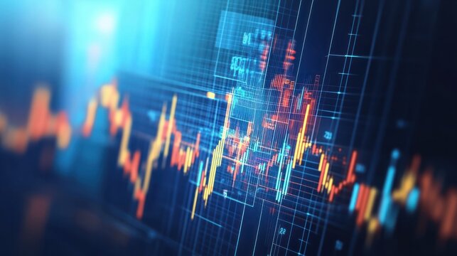 Detailed financial charts showing profit and loss statistics for a company's quarterly performance.