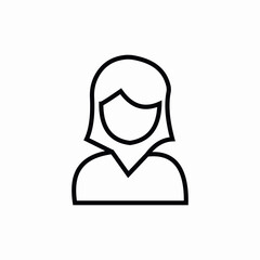 female worker icon sign vector