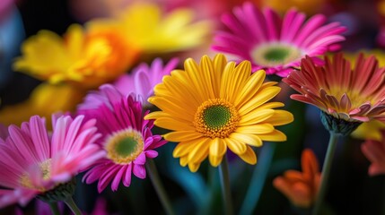 Vibrant Mixed Flowers in Bright Colors