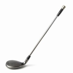 Golf club is laying on its side on a white background