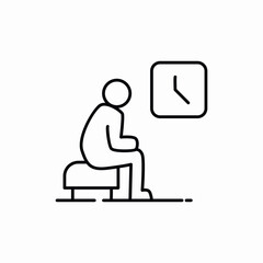 waiting for hours icon sign vector