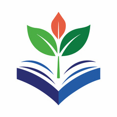 Education-logo-with-book-leaf-icon-design-art-illustration