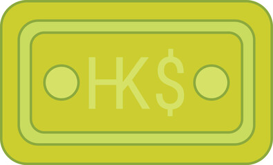 Hong kong note icon currency finance illustration 
