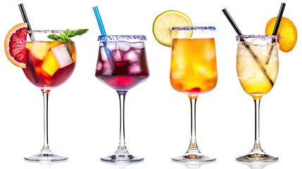 Refreshing Summer Cocktails Collection With Vibrant Colors Generative AI