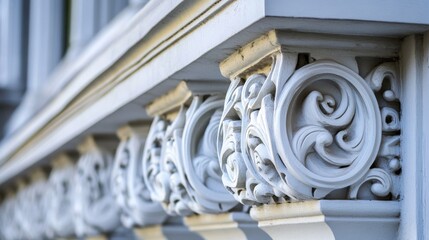 Delicate carvings reveal stunning artistry on a classic architectural feature