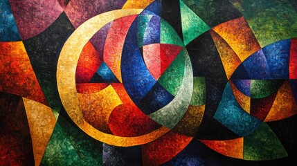 Fototapeta premium Vibrant Abstract Geometric Colorful Patterns Design