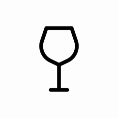 goblet glass icon sign vector