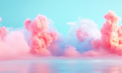 Fototapeta premium Pastel color smoke abstract background